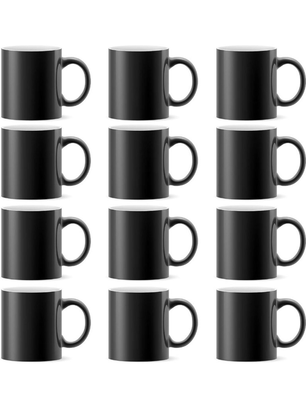 Color Changing Coffee Mugs 11oz - Set of 12 Sublimation Mugs for Custom Designs